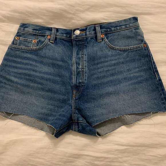 Re/Done Jean Shorts - Picture 1 of 4